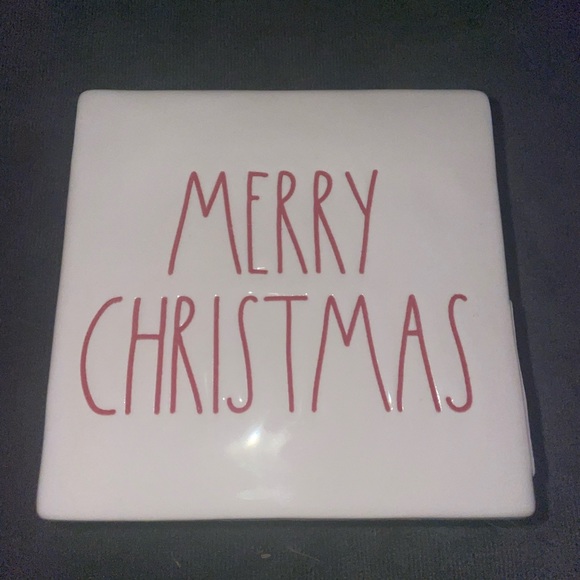 Rae Dunn double sided Ceramic MERRY CHRISTMAS Sign - Picture 3 of 12